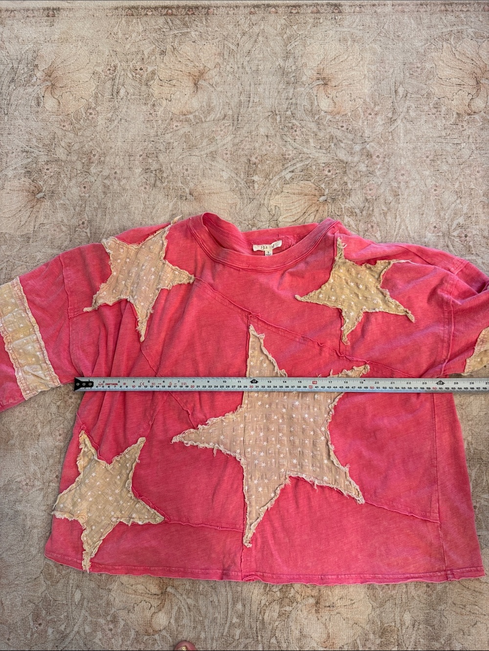 Oli & Hali Hot Pink Star Appliqué Boxy Sweatshirt- very generous size! - Picture 9 of 11